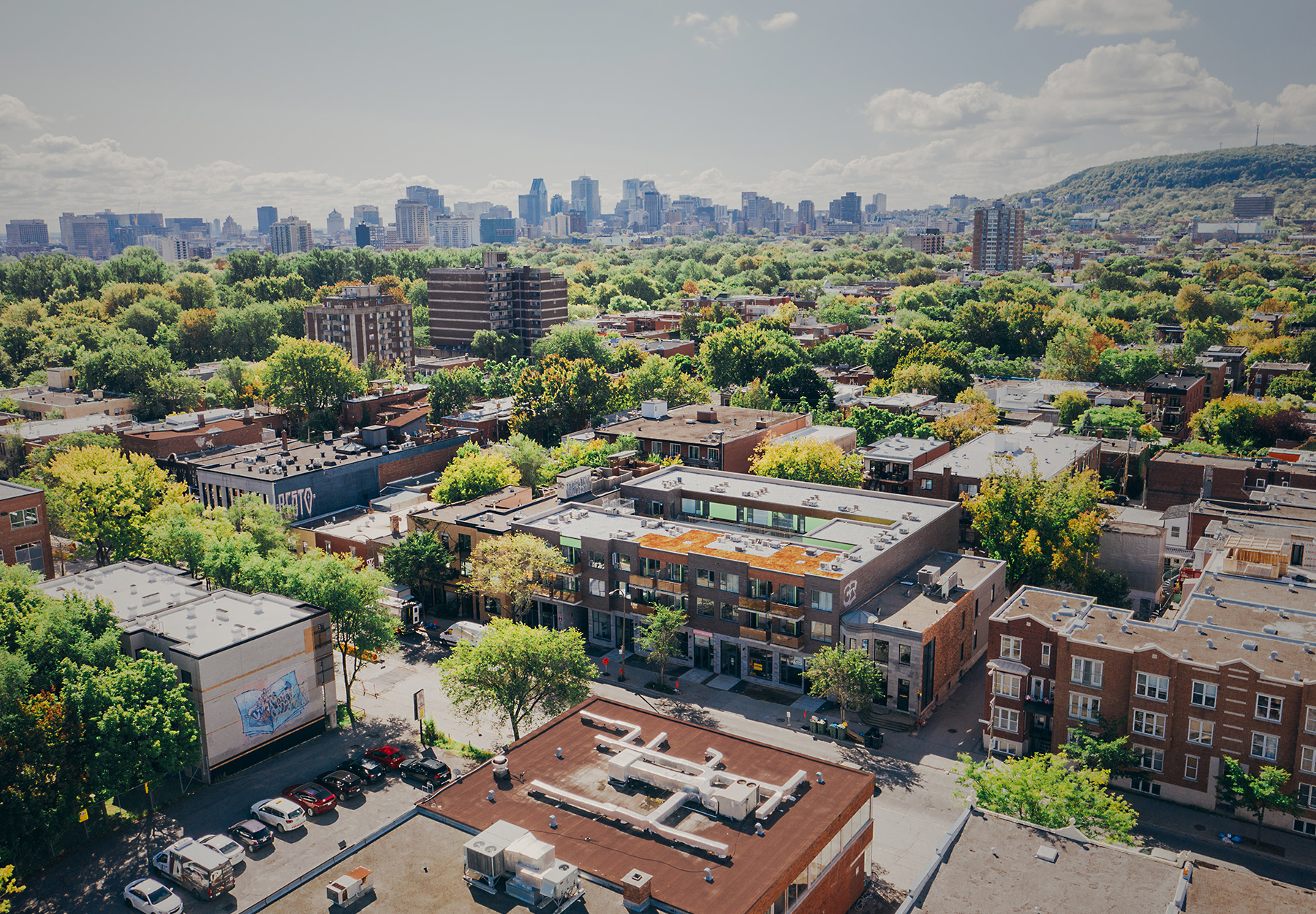 Aerial view of Les Cours Masson project by Groupe D’Amato